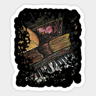 Broken Piano Sticker